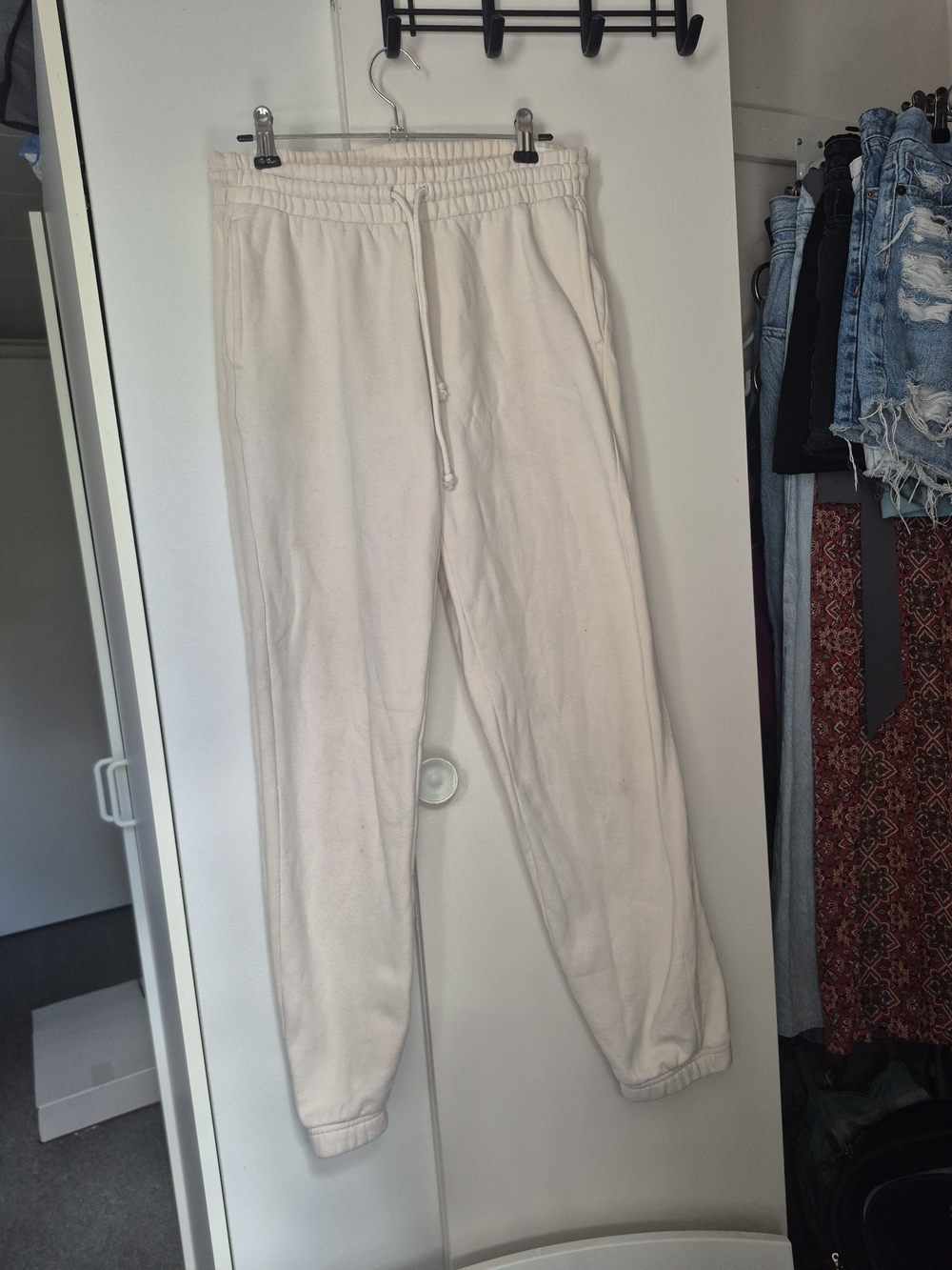 TNA Cream Drawstring Jogger Pants